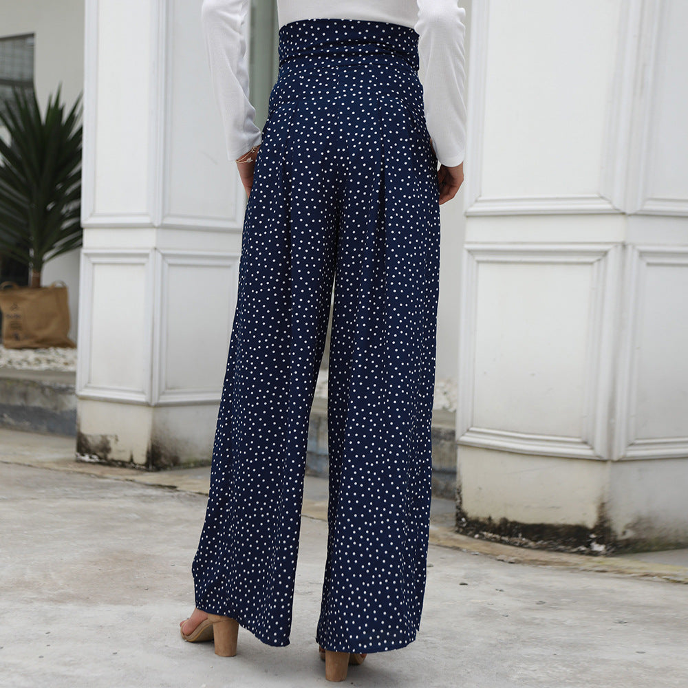 High Waist Polka Dot Pants