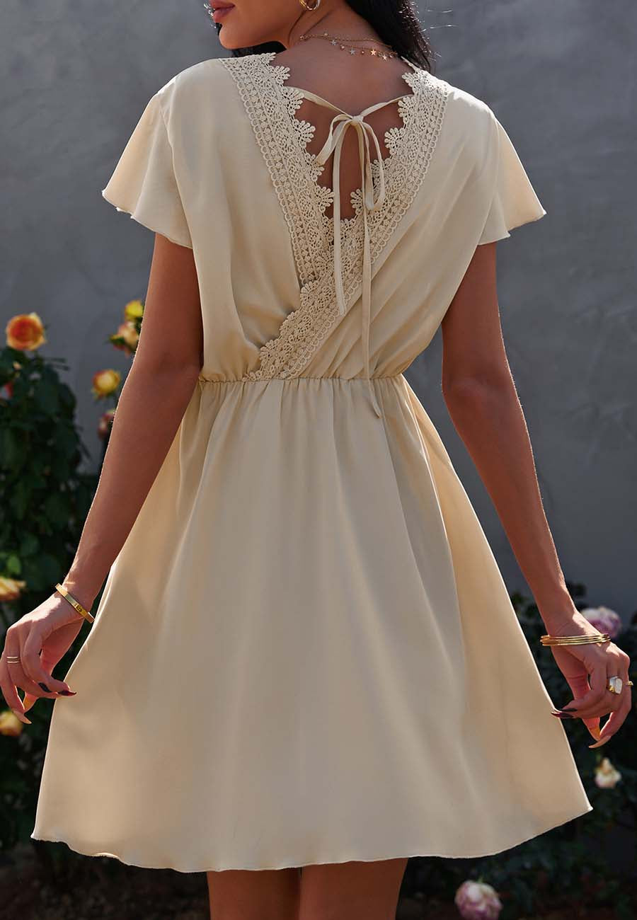 Overlap Tie Back Dress