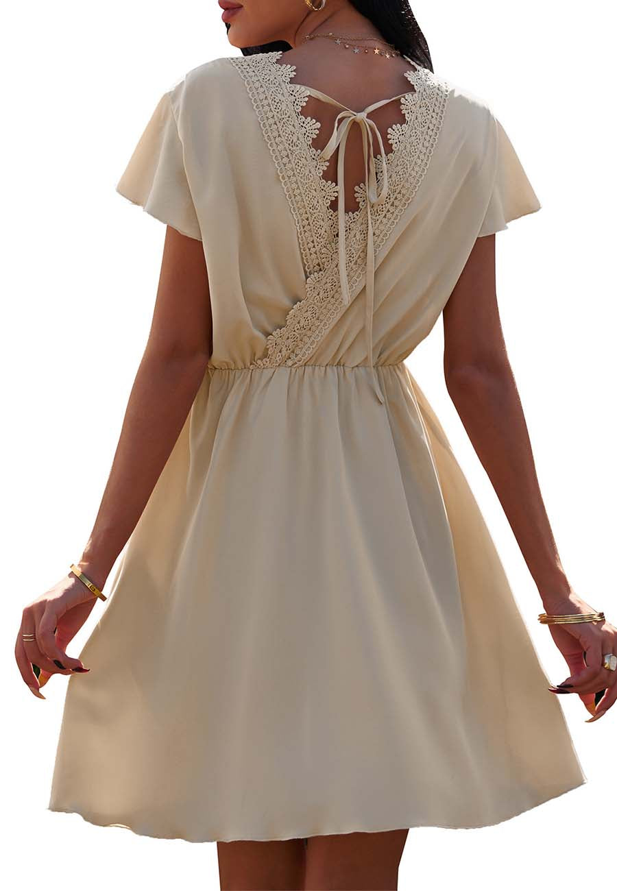 Overlap Tie Back Dress