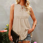 Criss Cross Ruffle Hem Blouse