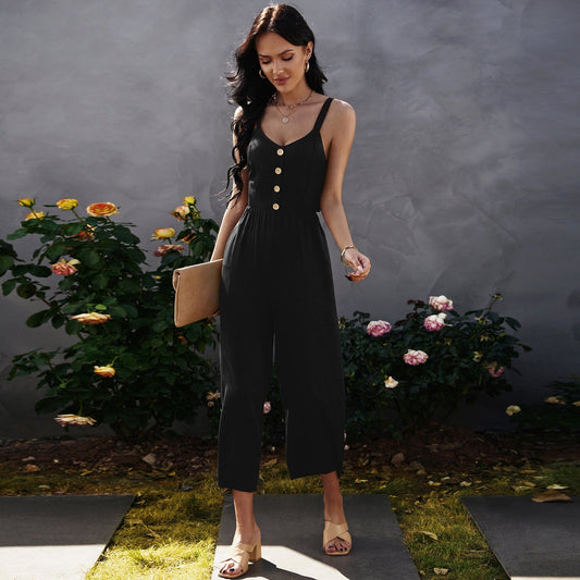 Tie Back Culottes Jumpsuit