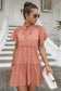 Shirred Shoulder Tiered Dress