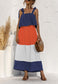 Tie Shoulder Color Block Dress