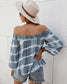 Striped Tie-Dye Off-Shoulder Blouse