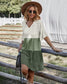 Tie Neck Color Block Dress