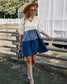 Tie Neck Color Block Dress