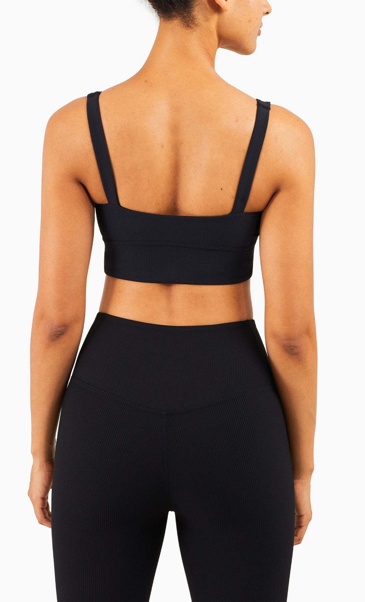 Ribbed Scoop Neck Sports Bra