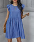 Ruffle Sleeve Straight Dress