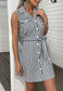 Button Down Striped Summer Dress