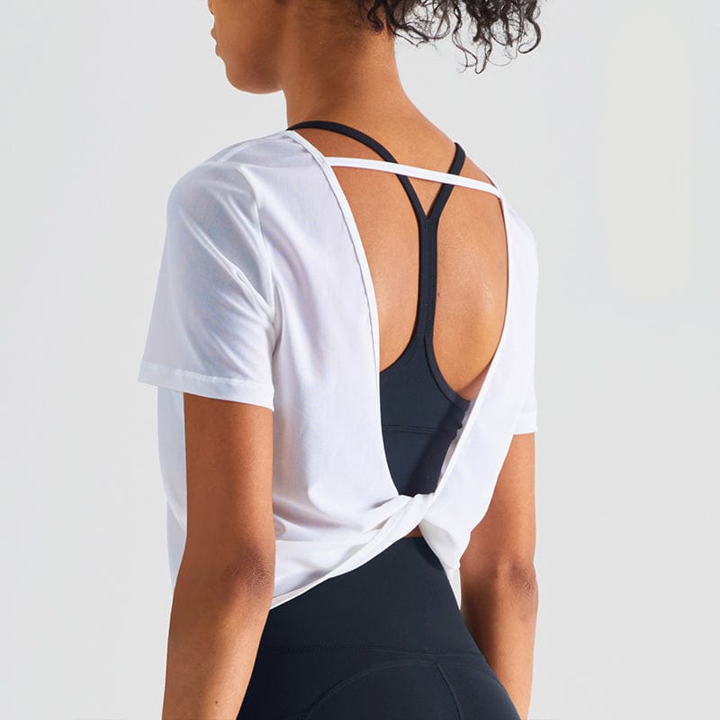 Twist Open Back Loose Fitted Shirt