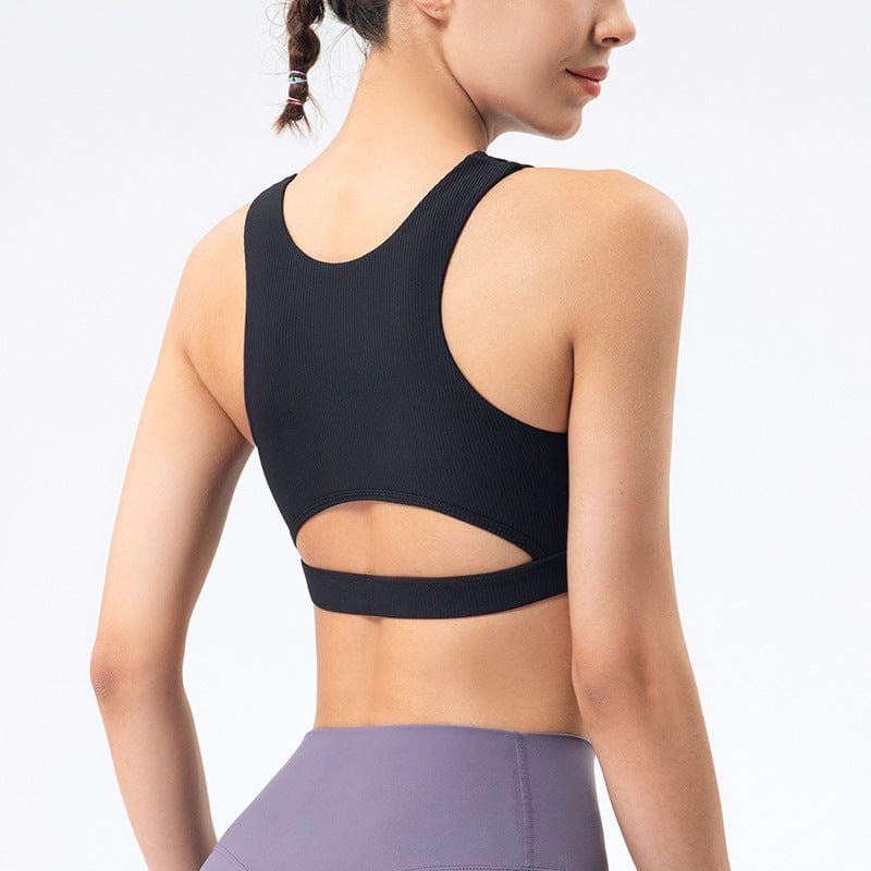 Caged Front Strappy Sports Bra