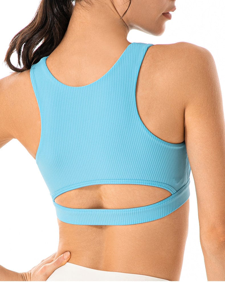 Caged Front Strappy Sports Bra