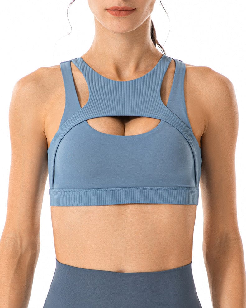 Caged Front Strappy Sports Bra