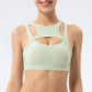 Caged Front Strappy Sports Bra