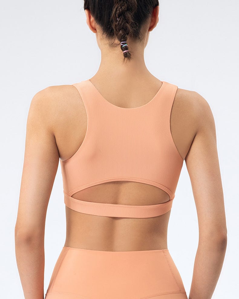 Caged Front Strappy Sports Bra