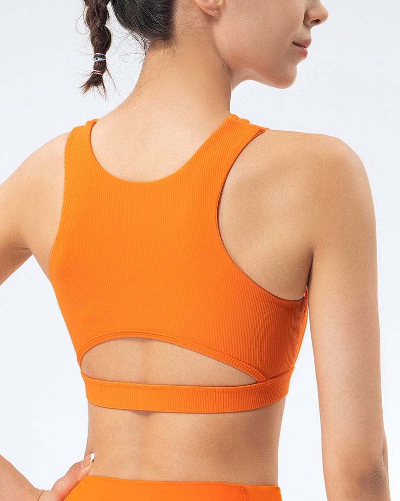 Caged Front Strappy Sports Bra