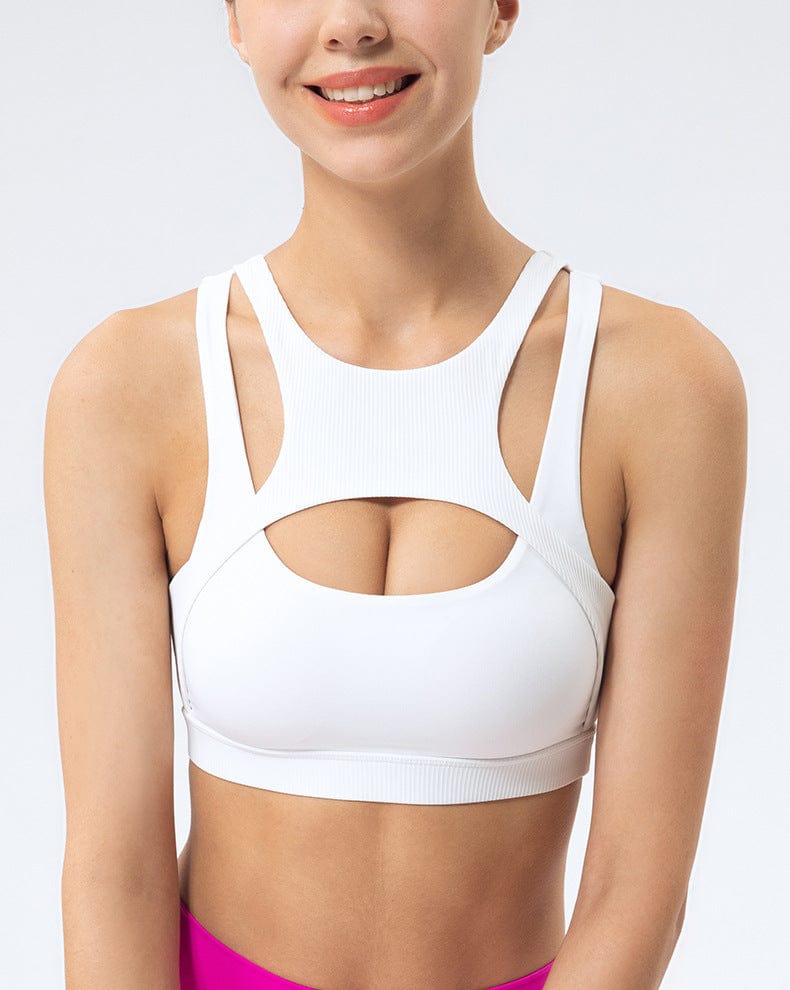 Caged Front Strappy Sports Bra