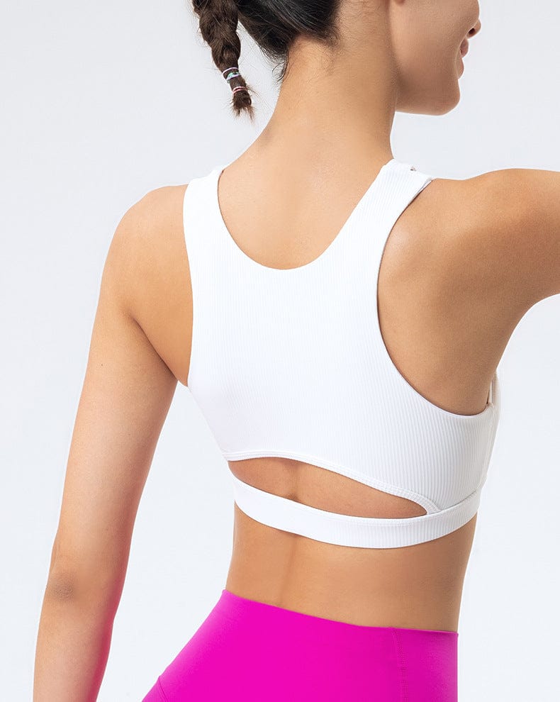 Caged Front Strappy Sports Bra