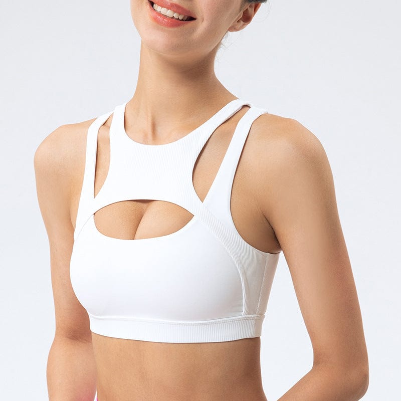 Caged Front Strappy Sports Bra