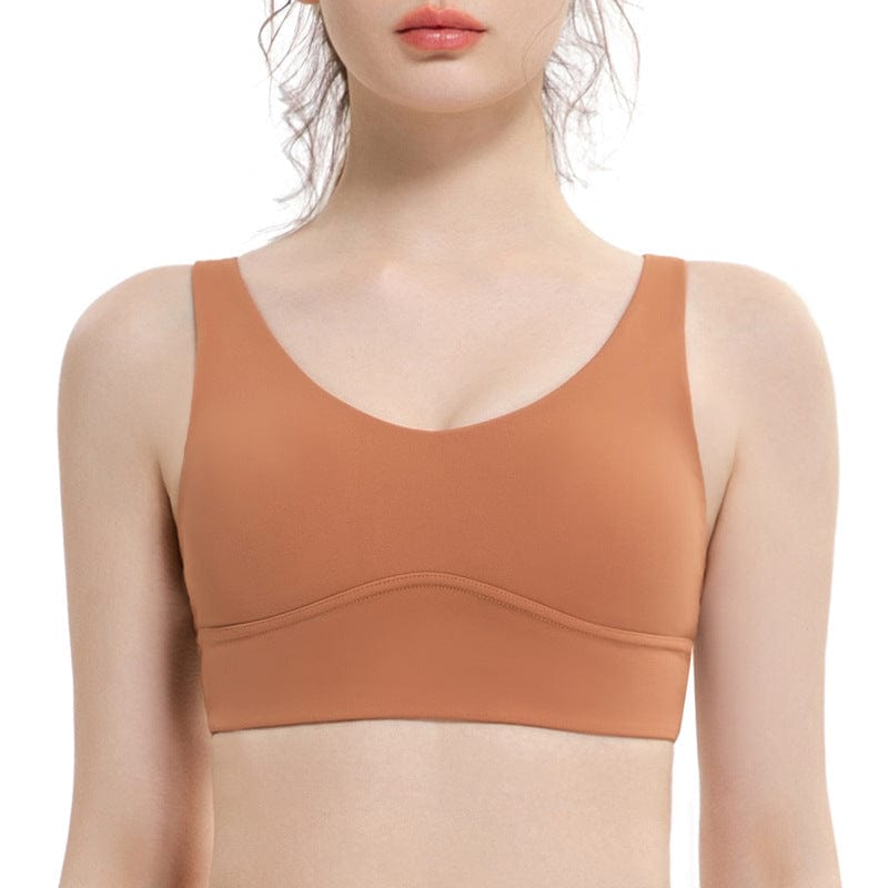 Cross Straps V-Neck Sports Bra