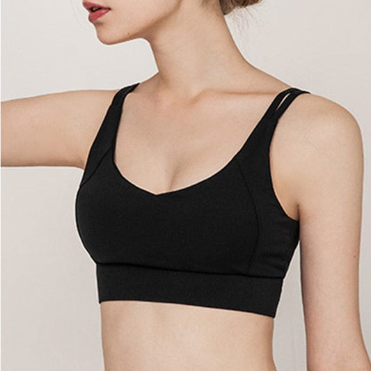 Double Strap Twist Back Sports Bra