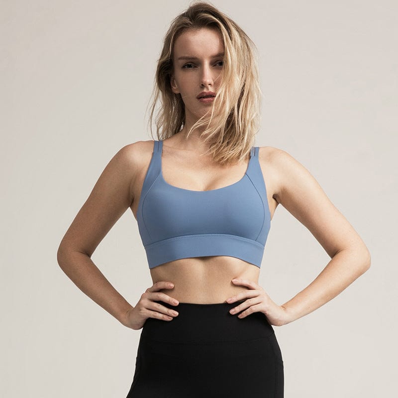 Double Strap Twist Back Sports Bra