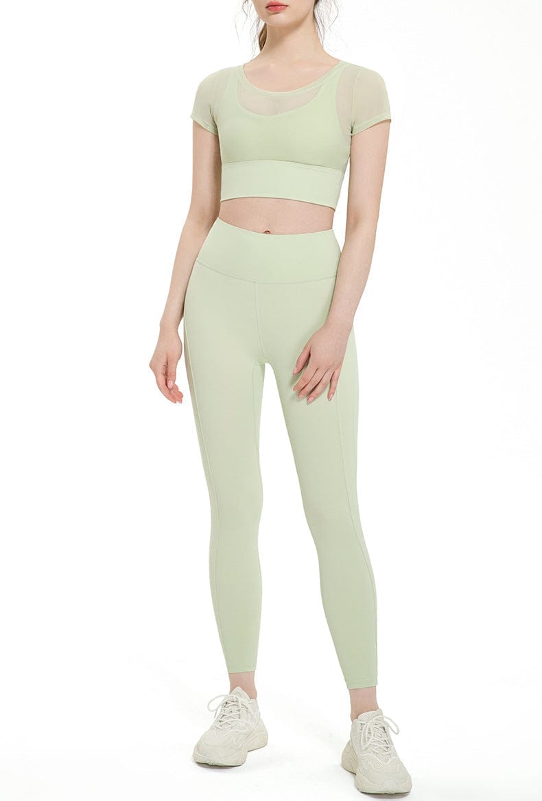 Mesh Cover Sports Bra Top