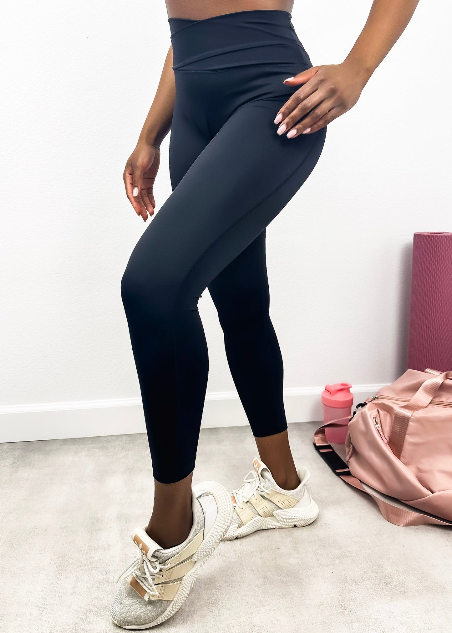 Two Toned Cross High Waist Leggings