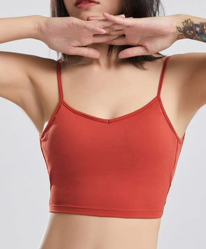 Open Back Spaghetti Straps Tank Top