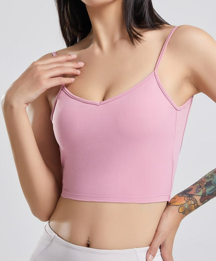 Open Back Spaghetti Straps Tank Top