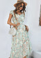 Flutter Sleeve Floral Print Dress