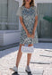 Two Tone Raglan Sleeve Dress