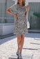 Two Tone Raglan Sleeve Dress