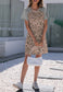 Two Tone Raglan Sleeve Dress