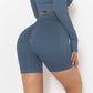Ribbed High Rise Sculpting Biker Shorts