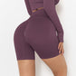 Ribbed High Rise Sculpting Biker Shorts