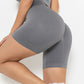 Ribbed High Rise Sculpting Biker Shorts