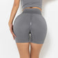 Ribbed High Rise Sculpting Biker Shorts