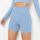 Ribbed High Rise Sculpting Biker Shorts