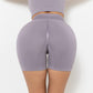 Ribbed High Rise Sculpting Biker Shorts