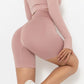 Ribbed High Rise Sculpting Biker Shorts