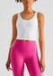 Scoop Neck Ruched Side Buttery Soft Sports Bra Tank