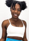 Ribbed Scoop Neck Thin Tank Sports Bra