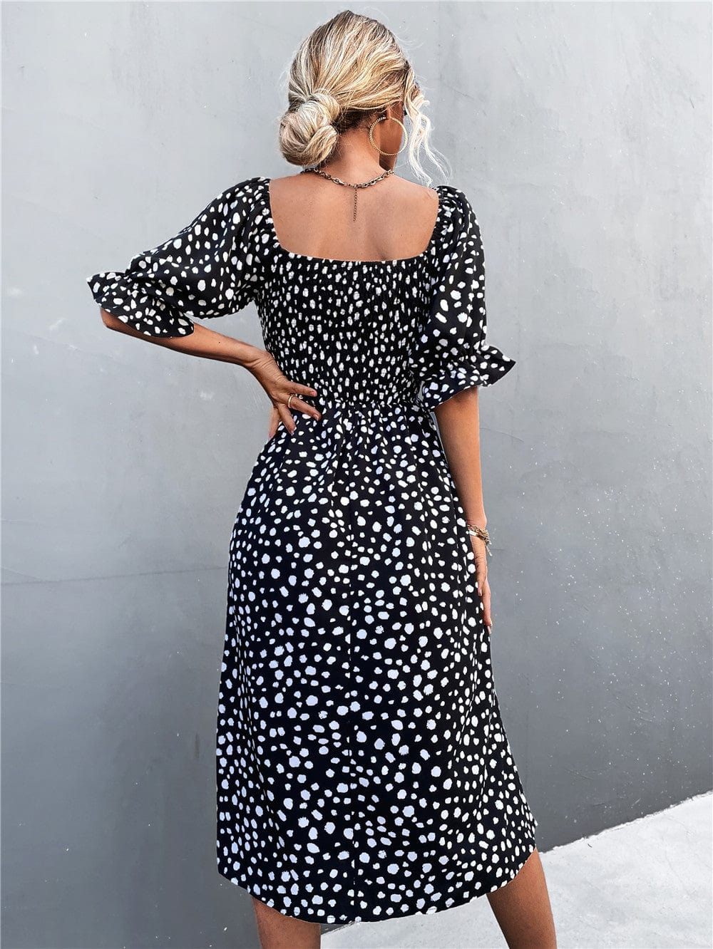 Cheetah Square Neck Dress