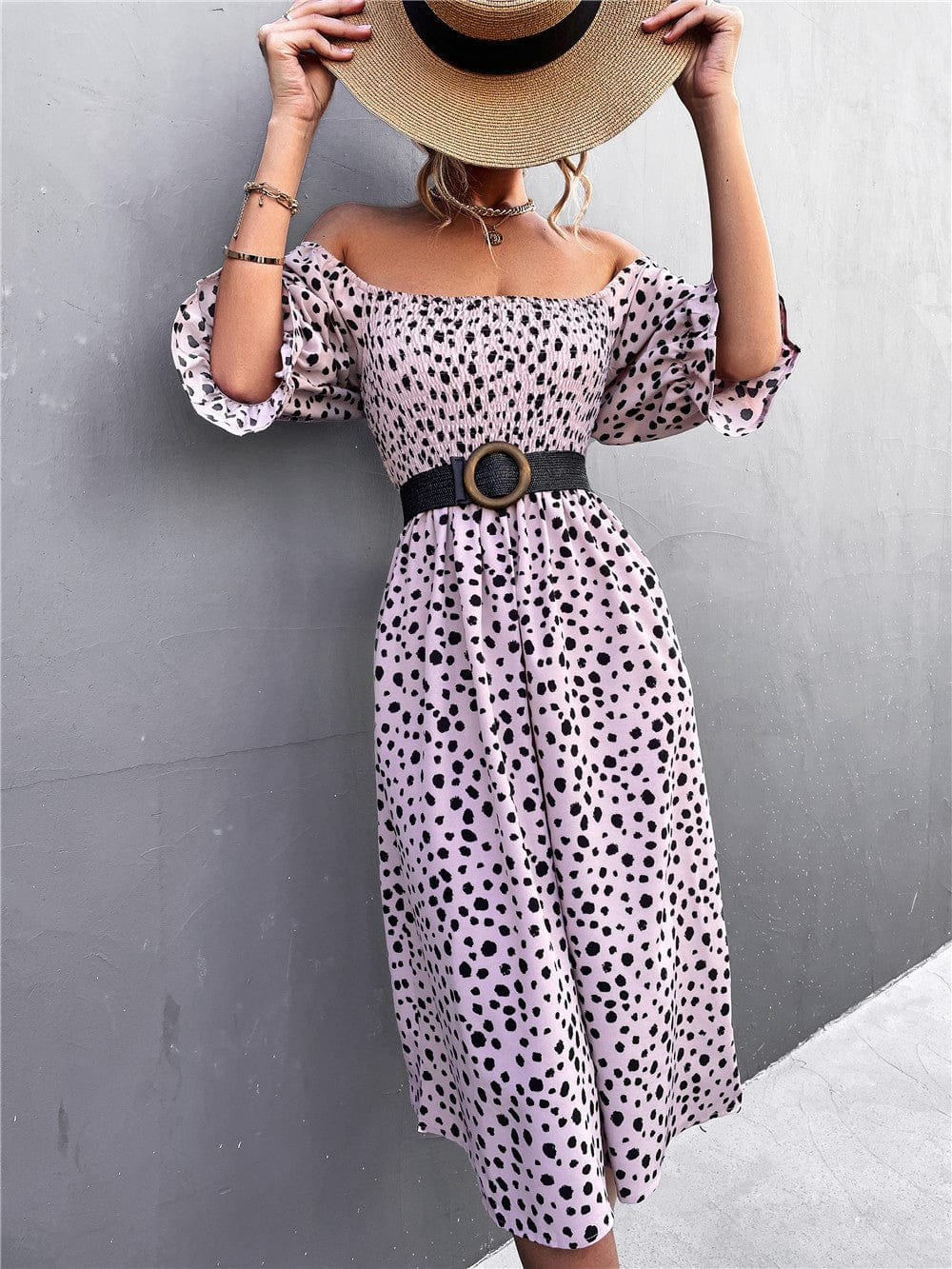 Cheetah Square Neck Dress