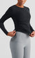 Stretchy Ruched Long Sleeve Active Shirt