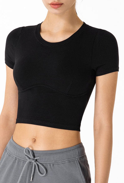 Contouring Cropped Tee Shirt