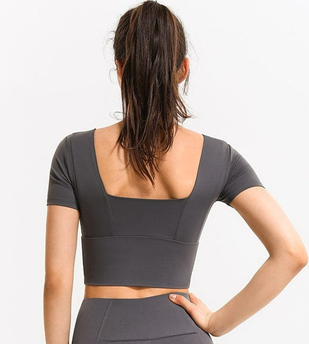 Contouring Square Neck Cropped Top