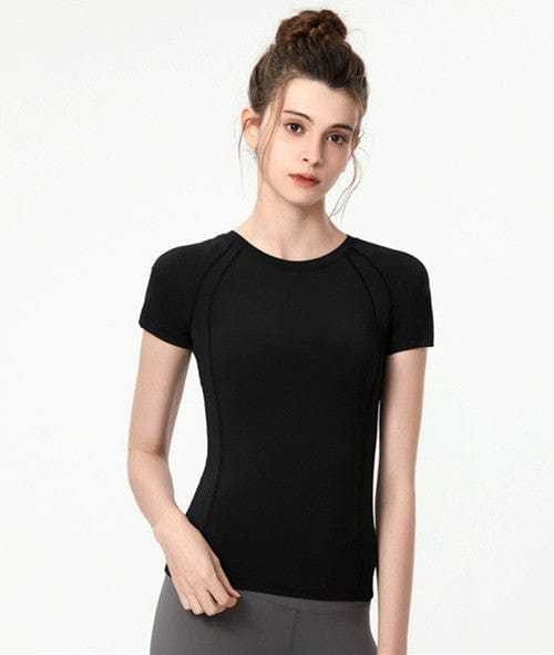 Long Fitted Short Sleeve Active Top