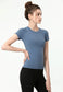 Long Fitted Short Sleeve Active Top